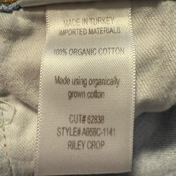 Agolde Riley High Rise Button Fly Straight Crop Denim Jeans Size 30 * Flaws - Picture 8 of 14